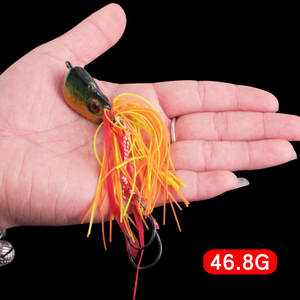 Señuelo de cebo de cabeza de plomo con cabeza triangular, barco de pesca en el mar, accesorios de grupo de goma suave con barba móvil - Product Image 4