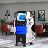 Bestes 14-in-1 Diodenlaser-Therapiegerät für Gesichtsbehandlungen mit Jet Peel Infusion, Hydradermabrasion und 3D-Sauerstoff-Handstück, JP US ZA Stecker für die Haut