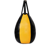 Sac de frappe en cuir microfibre en forme de larme, personnalisable en couleur et taille avec logo, peut être fourré ou non.