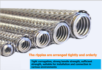 Tuyau tressé en métal Tuyau flexible SS304 Tuyau de vapeur tressé en acier inoxydable Tuyau métallique flexible ondulé en acier inoxydable