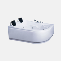 Baignoire de massage d'angle compacte Jacuzzier européenne, design moderne, prix abordable, baignoire à remous pour la vente en gros