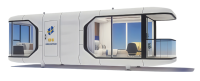 Maison-capsule écologique de luxe pour l'extérieur, préfabriquée, type Apple Cabin, conteneur extensible en acier et panneaux sandwich, conçue pour les hôtels