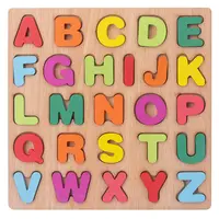 Kinderen Peuter Engels Montessori Board Alfabet Abc Letter En Nummer Kids Educatief Speelgoed Houten Puzzel