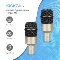 KICK7-II Kablosuz Dinamik Davul Mikrofon Seti 7 Parçalı Metal Gürültü Önleyici Hafif Tasarım Kayıt Stüdyosu Canlı Performanslar için