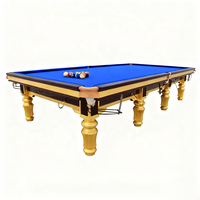 Vente directe d'usine, table de billard de luxe en ardoise de 12 pieds, personnalisée, avec construction en bois de qualité tournoi