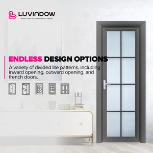 Luvindow Panel ganda Perancis, kaca aluminium Interior pintu depan garansi 10 tahun - Product Image 3