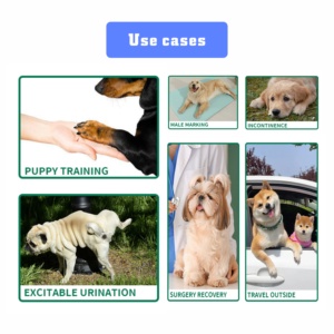 Super Absorbent Anti Backflow Dog Pants Anti Side Leak Anti Stepping Poop Sanitary Pants Dog Diaper with Poop <b>Storage</b> Bag - Product Image 3