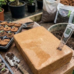 Bloque de Fibra de Coco 5kg 30 cm x 30 cm x 12 - 15 cm Bajo en EC, ecológico, sustrato de cultivo de coco adecuado para jardinería hidropónica - Product Image 1