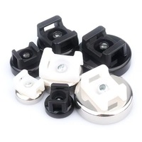 Clips de câble magnétiques D16-D32 Base de montage d'attache de fermeture éclair/support de fil magnétique noir/gestion de pinces de fil de montage d'attaches de câble polyvalentes