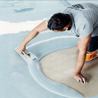 Revêtement liquide époxy coloré pour sols en sable, haute dureté, résistant à l'usure, application simple au pinceau, effet marbre auto-nivelant, marque Zt