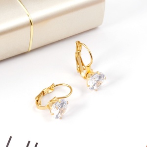 New Stud Earrings Big Zircon Fashion Bling Bling Earrings <b>for</b> <b>Little</b> <b>Girls</b> in Wholesale Price - Product Image 5