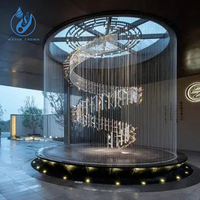 Cascade d'eau artificielle d'intérieur de haute qualité Water Crown, mur de séparation décoratif, rideau de fil coloré pour piscine, fontaine