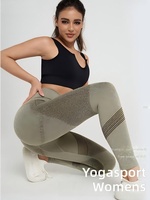 Leggings de yoga taille haute sans coutures pour femme, effet galbant fessier, en nylon et élasthanne, anti-transpiration, best-seller