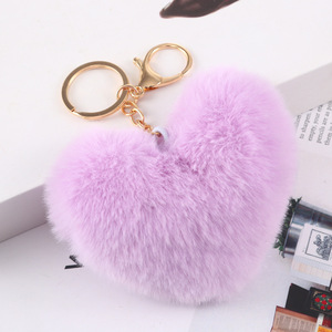 Đầy Màu Sắc Bán Buôn Pom Pom <span class=keywords><strong>Key</strong></span> Ring Tình Yêu Tóc Bóng Hình Trái Tim Keychain Lông Tóc Bóng <span class=keywords><strong>Key</strong></span> <span class=keywords><strong>Chains</strong></span> Puff Bóng <span class=keywords><strong>Key</strong></span> Chain - Product Image 3