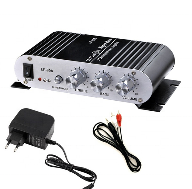 LP-808 808 12V small power amplifier computer power amplifier Mini HiFi Car Audio Stereo