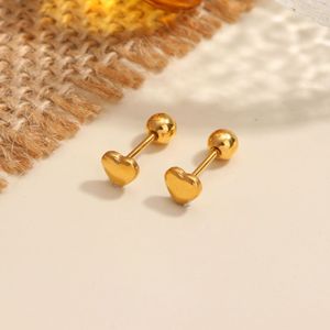 Khuyên tai xương tai bằng thép không gỉ mạ vàng 18K thiết kế lớn - Khuyên tai dạng thanh, gắn vít |   Không gây dị ứng & không thấm nước - Product Image 3