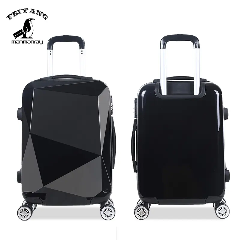 Hot Sale Luxury ABS Waterproof Diamond Design Travel Suitcase Sets Smart Luggage