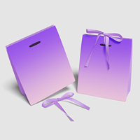 Sacs de courses en carton avec poignée et fermeture auto-agrippante, personnalisables (couleur et logo), durables, pour la vente au détail