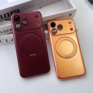 Coque de téléphone magnétique mate dépolie couleur originale avec support rotatif pour iPhone 18 17 16 Pro Max - Product Image 3