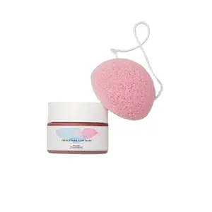 Mascarilla de limpieza facial de Arcilla rosa, productos cosméticos de belleza coreanos de buena calidad, arcilla curativa India