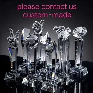 Guangzhou Günstige Großhandel Blank K9 Glass Trophy Crystal Award benutzer definierte 3D Crystal Glass Awards Trophäen