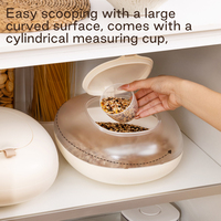 ANYA Contenant de stockage alimentaire en plastique ovale de 5,7 L sans BPA, écologique, hermétique avec couvercle à ouverture rapide pour riz, céréales et grains