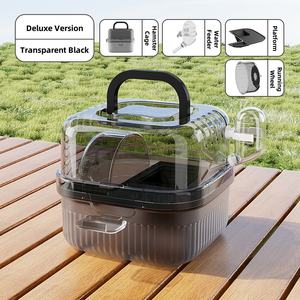 Portable Transparent Grand Espace <span class=keywords><strong>Hamster</strong></span> <span class=keywords><strong>Cage</strong></span> En Plein Air De Luxe Villa À Main <span class=keywords><strong>Cage</strong></span> pour Petits Animaux - Product Image 6