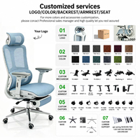 Chaise de bureau ergonomique en maille avec siège pivotant, matériaux en mousse et PU pour usage domestique ou professionnel - Fournisseur OEM en gros