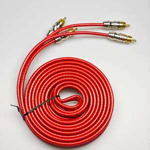 Cable de Audio para Auto 4RCA de PVC Transparente Trenzado de Calidad con Conectores Chapados en Oro y Divisor en Y de Alta Densidad - Product Image 3