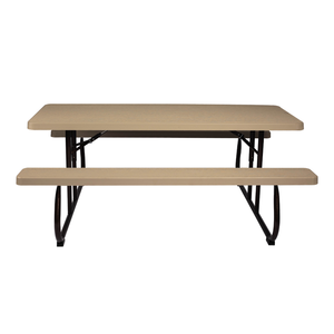 Heavy Duty 180CM all'aperto cortile Picnic festa pranzo pieghevole <span class=keywords><strong>birreria</strong></span> di plastica Set di birra tavolo e panca per eventi - Product Image 5