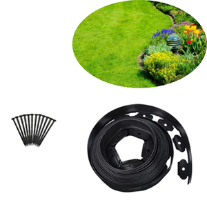 Included Easy Install <b>Plastic</b> Lawn <b>Edging</b> Wall Border <b>Garden</b> Landscape Kit No Dig <b>Garden</b> Fence Hardware - Product Image 1