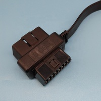 16-Pin T OBD 2 kabel ekstensi OBDII untuk mobil PVC kabel Obd terisolasi
