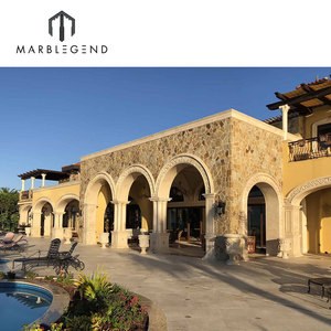 PFM Progetto Outdoor Materiale da Costruzione Decorativo beige pietra a <span class=keywords><strong>quattro</strong></span> albero Colonna Pilastro Romano - Product Image 3