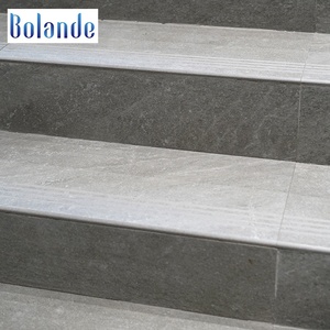 Gạch Lát Cầu Thang Gốm Màu Xám Chống Trượt Groove <span class=keywords><strong>Matt</strong></span> Fliesen Gạch Sân Thượng Bước Gạch Chống Trượt Gạch Xi Măng - Product Image 4
