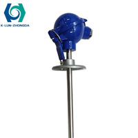 330 Bride d'hygiène d'activité de résistance thermique Pt100 RTD 6*100 sonde de capteur de température en acier inoxydable 304 pour une utilisation en intérieur
