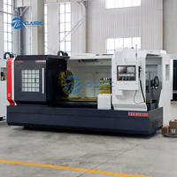 Tour CNC horizontal robuste CK6180, grande capacité de tournage, performance stable pour le tournage de pièces de précision à brides et arbres