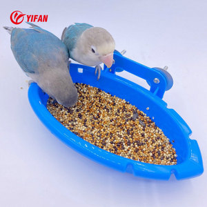 Bol à nourriture pour pigeons en plastique PP bleu, mangeoire pour oiseaux d'intérieur, voyage, petits oiseaux, pigeons, durable, facile à nettoyer, outil d'alimentation pour animaux de compagnie - Product Image 6
