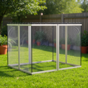 Rete da giardino con parete laterale in rete per uso esterno, 6x4 piedi, materiale PP resistente, copertura protettiva per piante e ortaggi - Product Image 2