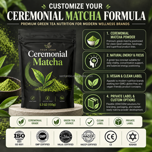 Poudre de Matcha Cérémonial 150g 5.3oz Végétalien Sans Gluten Sans OGM Mélange de Thé Vert pour Latte Smoothie Vente en Gros Marque Privée - Product Image 1