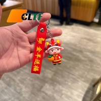 2027 Jahr des Schafs Schlüsselanhänger Chinesisches Neujahr Maskottchen Niedliche Cartoon-Ziegen-Puppe Taschenanhänger Festliches Geschenk CLTF Großhandel