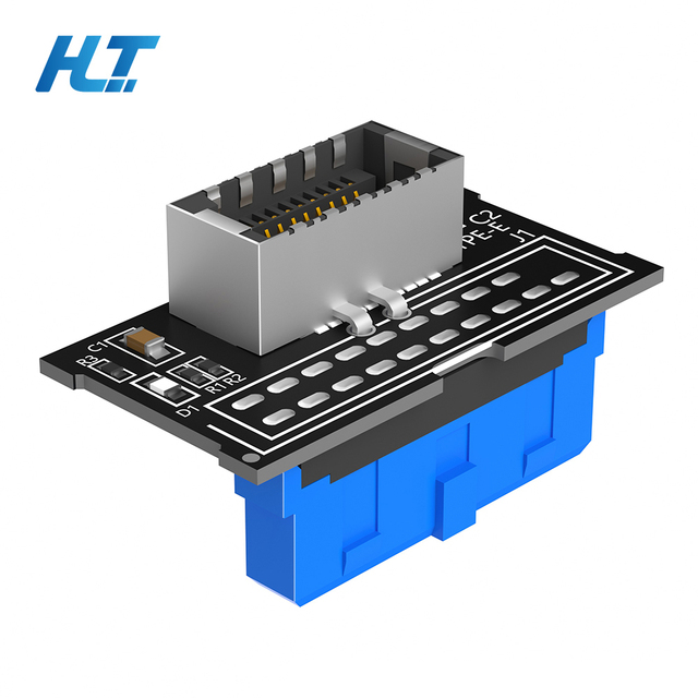 USB 3.0 19 Pin Type-E Adapter LED Indicator Light Conversion Card Black Desktop Motherboard Expansion 5Gbps Compatible