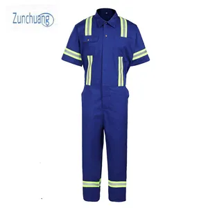 Linh sam chống cháy đồng phục biển Quần áo phản quang chống cháy boilersuit FR làm việc Coverall bảo hộ lao động an toàn quần áo