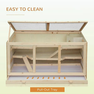 Cage à hamster en bois extra large, cage à rats à 3 étages avec toit ouvrant, fenêtre en PVC, <span class=keywords><strong>habitat</strong></span> pour petits animaux pour gerbilles nains - Product Image 5