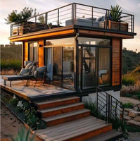 Maison conteneur détachable de luxe à trois chambres, à construction rapide, préfabriquée, design personnalisé, écologique, avec panneaux sandwich, pour villa