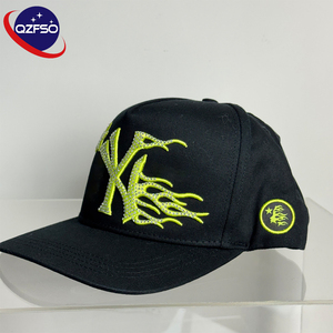 QZFSO Custom Logo Gorras Personalizadas Wholesale 5-Panel Baseball Cap Polyester Cotton Common Embroidered Patch Snapback <b>Hat</b> - Product Image 1