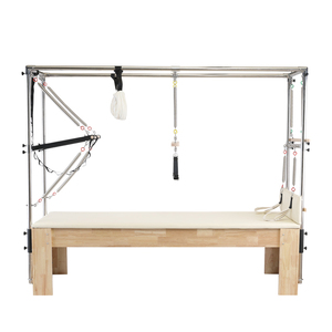 Mesin <span class=keywords><strong>Pilates</strong></span> Cadillac Reformer Profesional yang Dikustomisasi Warna Beige Hitam Peralatan <span class=keywords><strong>Pilates</strong></span>-grosir - Product Image 6