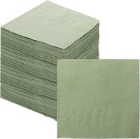 Serviettes en papier de couleur vert sauge de pâte de bois vierge personnalisée pour restaurant occidental français avancé