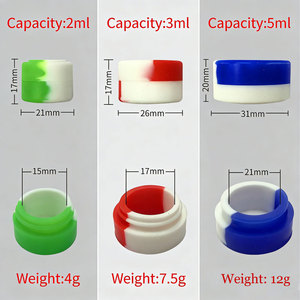 Wholesale Heat Resistant Durable 5ml Silicone Concentrate Container Food Safe Material <b>Jar</b> for Smoke Shop - Product Image 6