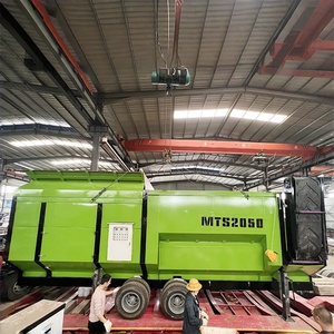 Équipement de criblage du sol à moteur diesel portable, crible à tambour, tamis à compost pour le tamisage du sol ou du compost, machine à tamisage à rouleaux de sable - Product Image 3