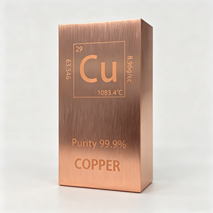 Barre d'investissement en cuivre rouge T2, lingot de cuivre de haute pureté 99,99% - Product Image 3